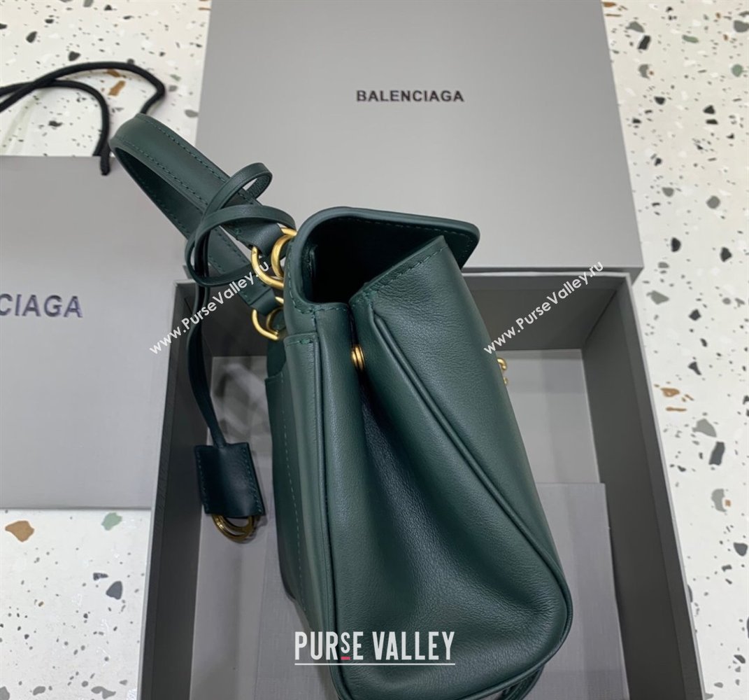 Balenciaga Rodeo Mini Handbag in smooth calfskin Peacock Green/Gold 2024 78972 (JM-250408108)