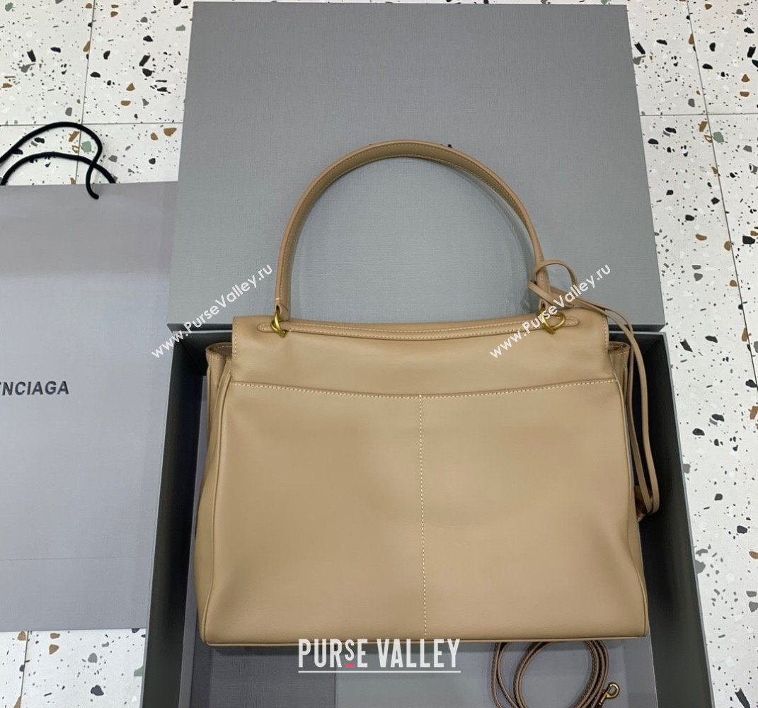 Balenciaga Rodeo Large Handbag in smooth calfskin Latte Beige/Gold 2024 78972 (JM-250408112)