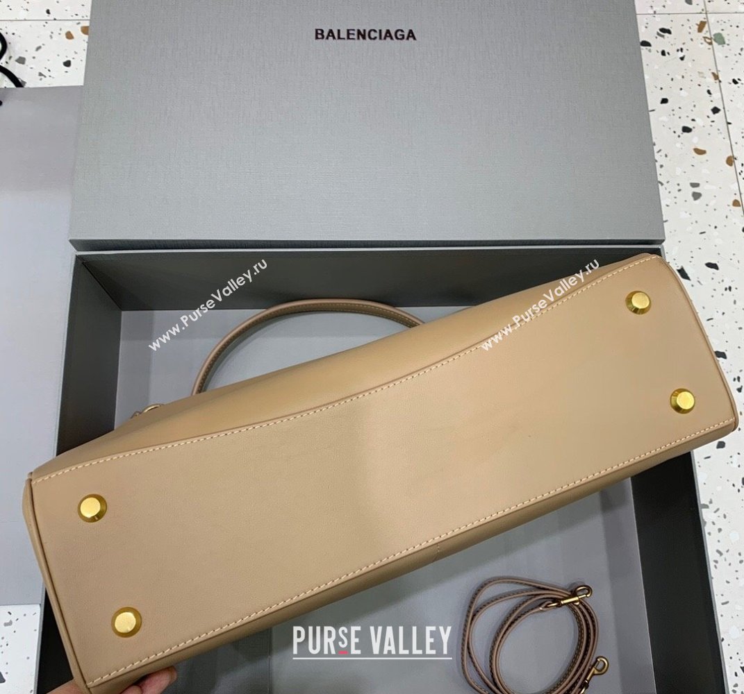 Balenciaga Rodeo Large Handbag in smooth calfskin Latte Beige/Gold 2024 78972 (JM-250408112)