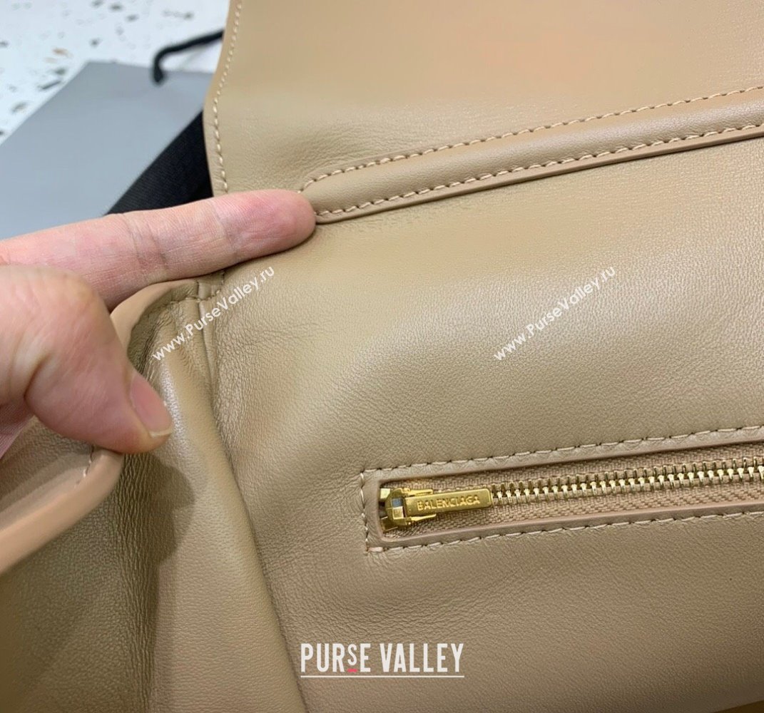 Balenciaga Rodeo Medium Handbag in smooth calfskin Latte Beige/Gold 2024 78972 (JM-250408111)