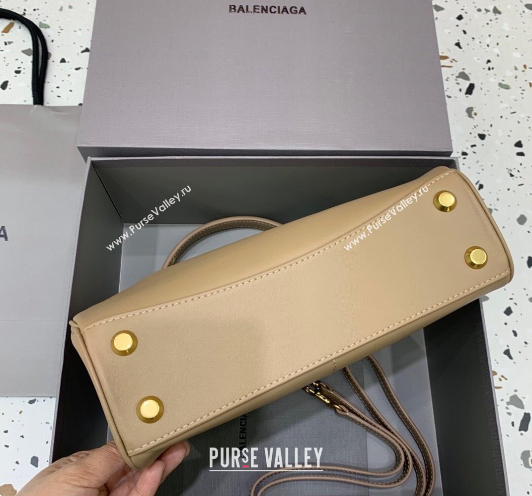 Balenciaga Rodeo Small Handbag in smooth calfskin Latte Beige/Gold 2024 78972 (JM-250408113)