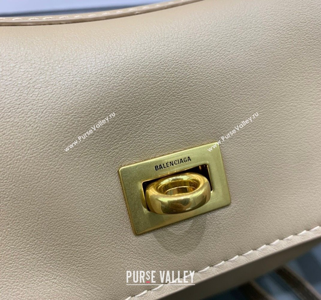Balenciaga Rodeo Small Handbag in smooth calfskin Latte Beige/Gold 2024 78972 (JM-250408113)