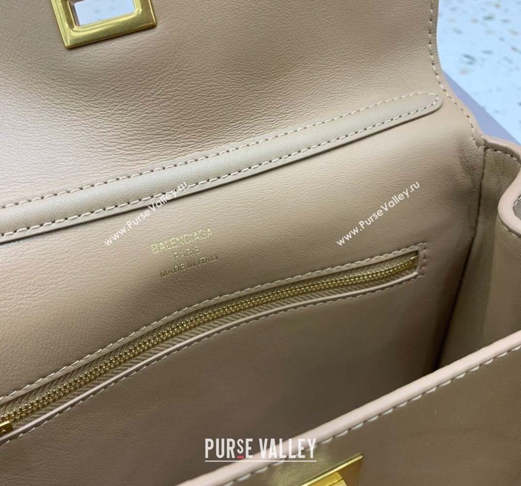 Balenciaga Rodeo Small Handbag in smooth calfskin Latte Beige/Gold 2024 78972 (JM-250408113)