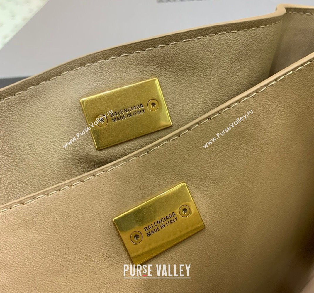 Balenciaga Rodeo Small Handbag in smooth calfskin Latte Beige/Gold 2024 78972 (JM-250408113)