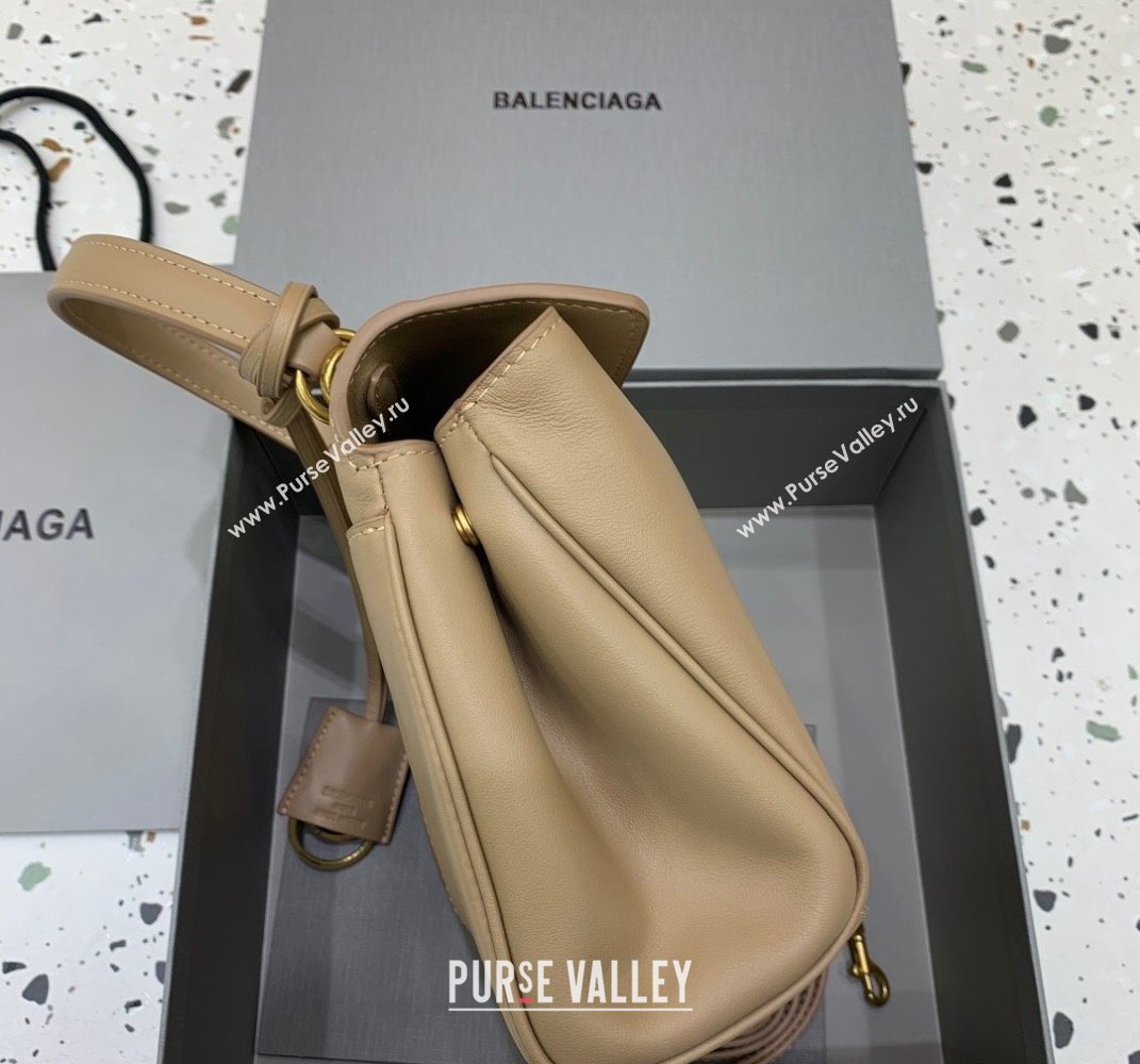 Balenciaga Rodeo Mini Handbag in smooth calfskin Latte Beige/Gold 2024 78972 (JM-250408114)