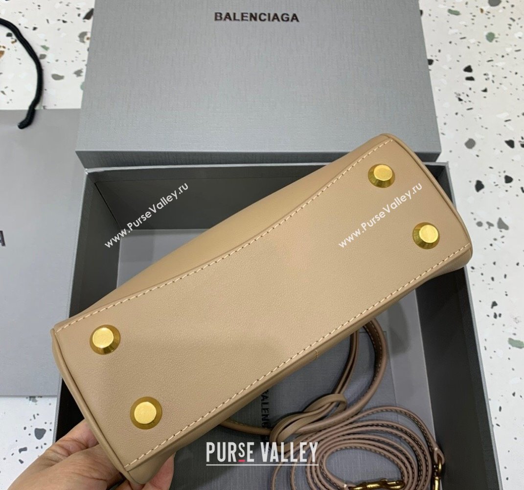 Balenciaga Rodeo Mini Handbag in smooth calfskin Latte Beige/Gold 2024 78972 (JM-250408114)