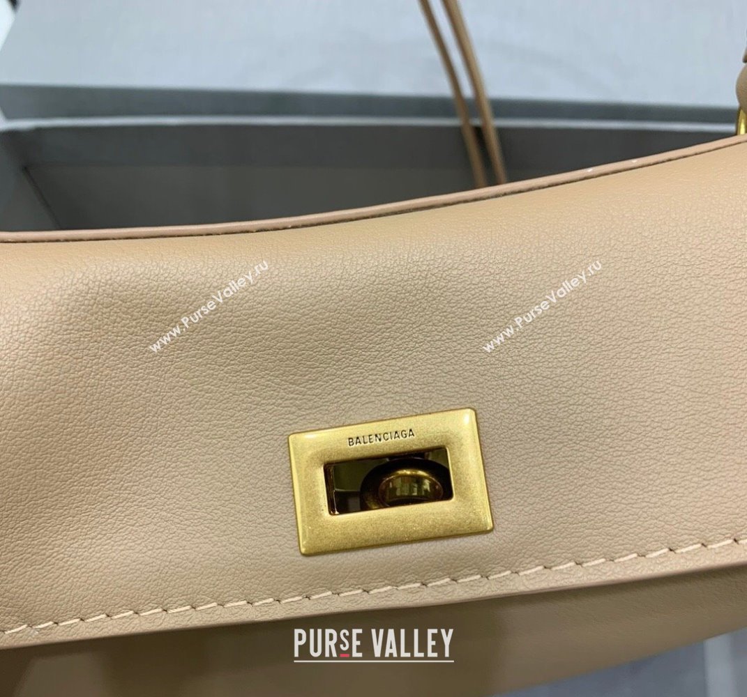 Balenciaga Rodeo Mini Handbag in smooth calfskin Latte Beige/Gold 2024 78972 (JM-250408114)