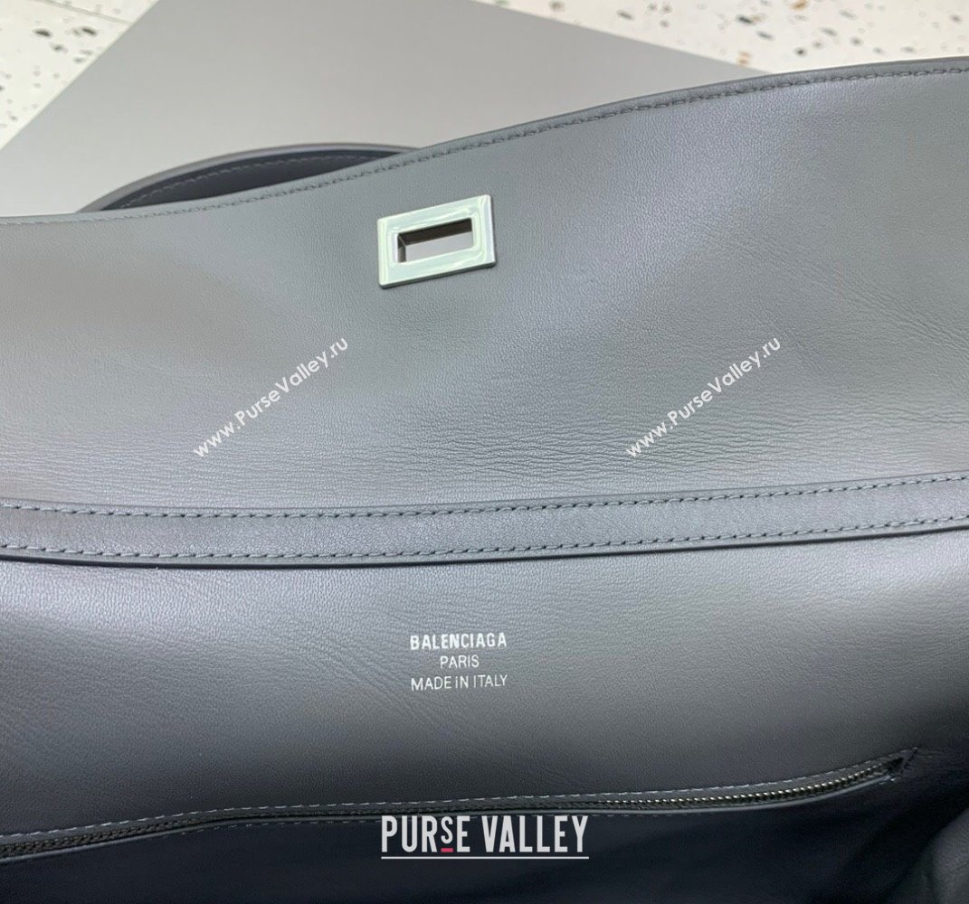 Balenciaga Rodeo Medium Handbag in smooth calfskin Grey/Silver 2024 78972 (JM-250408116)