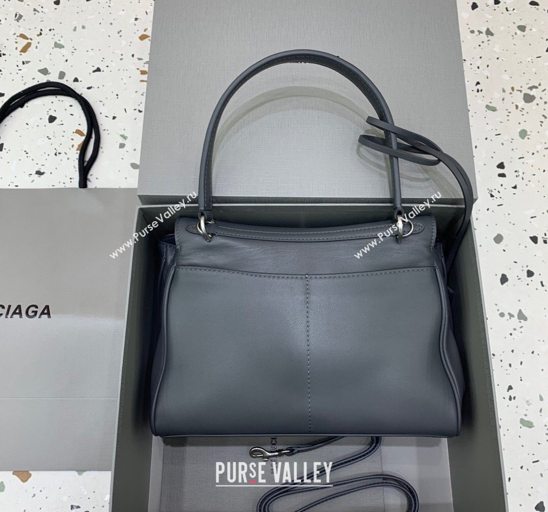 Balenciaga Rodeo Small Handbag in smooth calfskin Grey/Silver 2024 78972 (JM-250408117)