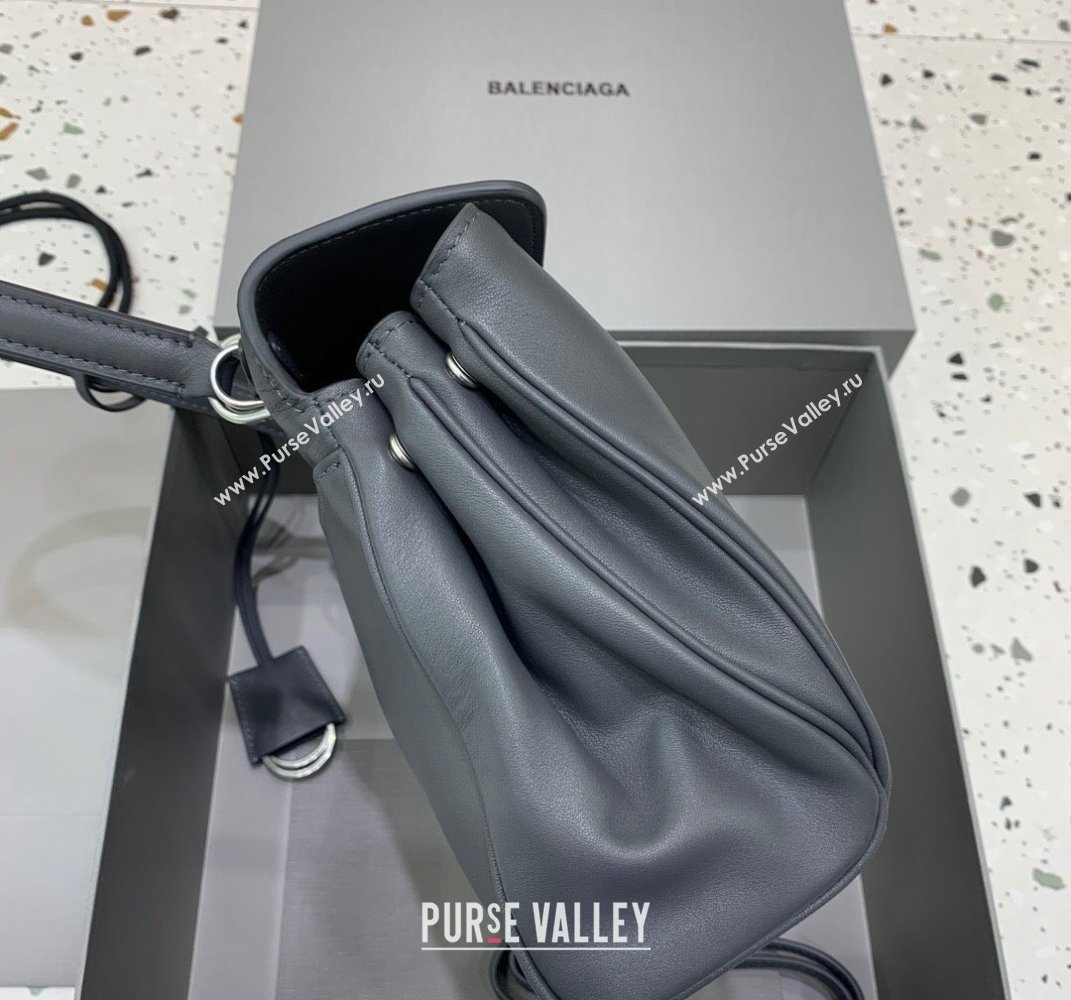 Balenciaga Rodeo Small Handbag in smooth calfskin Grey/Silver 2024 78972 (JM-250408117)