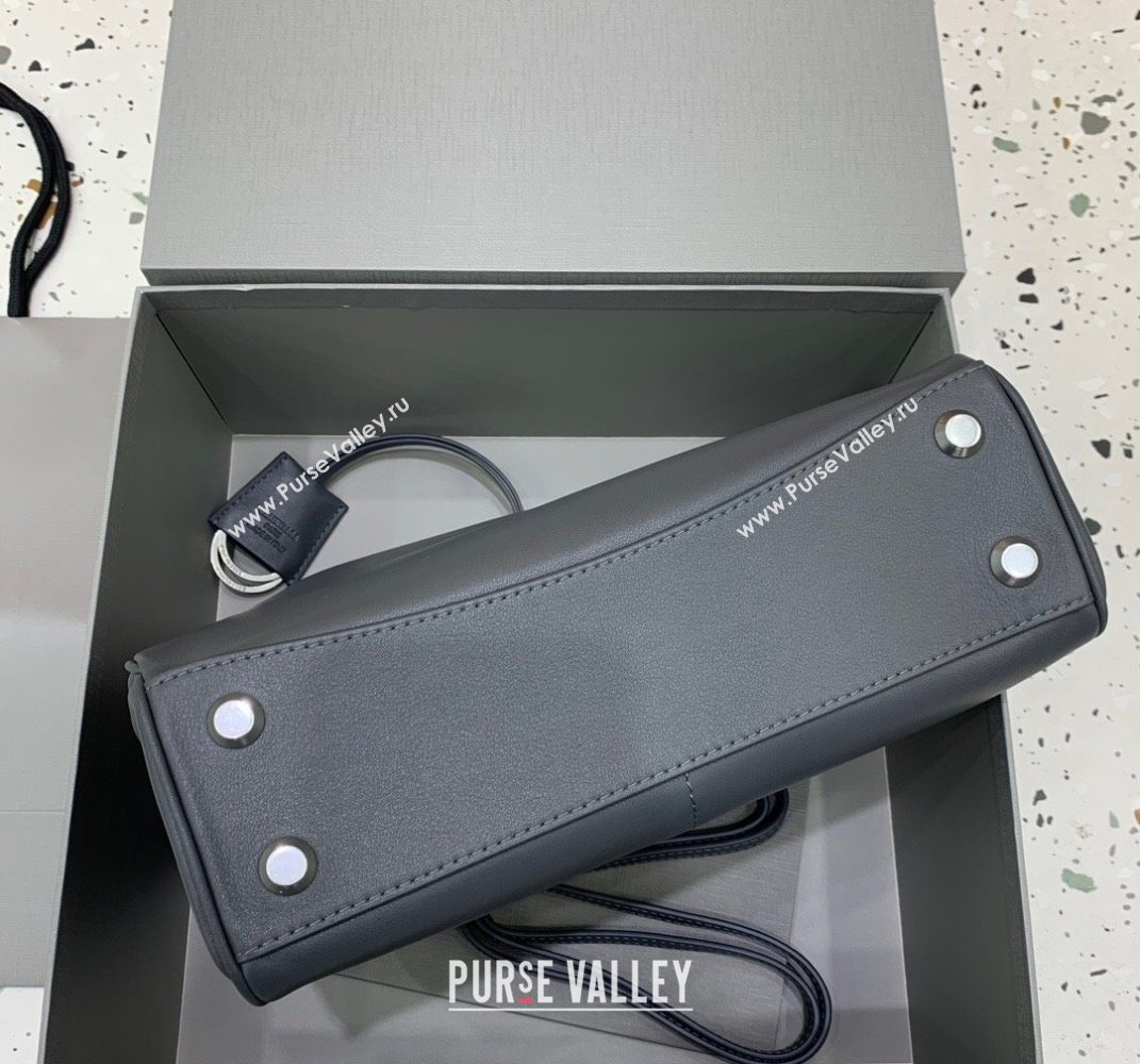 Balenciaga Rodeo Small Handbag in smooth calfskin Grey/Silver 2024 78972 (JM-250408117)