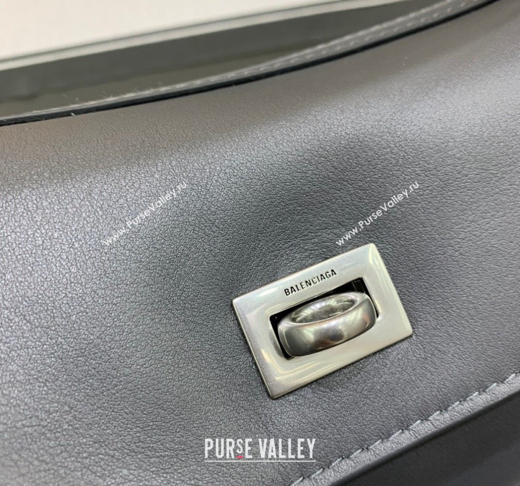 Balenciaga Rodeo Small Handbag in smooth calfskin Grey/Silver 2024 78972 (JM-250408117)