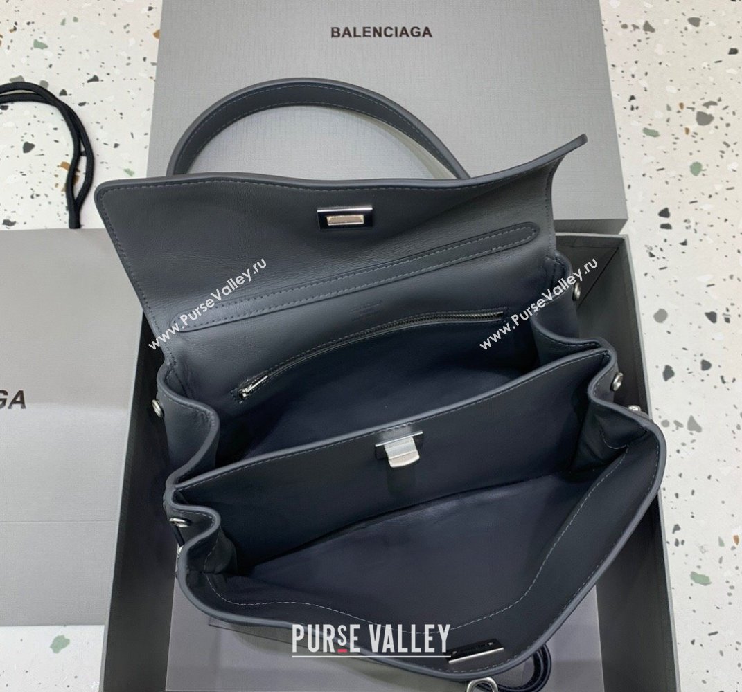 Balenciaga Rodeo Small Handbag in smooth calfskin Grey/Silver 2024 78972 (JM-250408117)