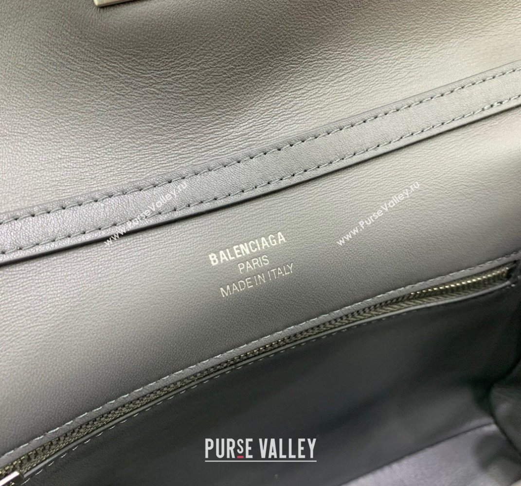 Balenciaga Rodeo Small Handbag in smooth calfskin Grey/Silver 2024 78972 (JM-250408117)