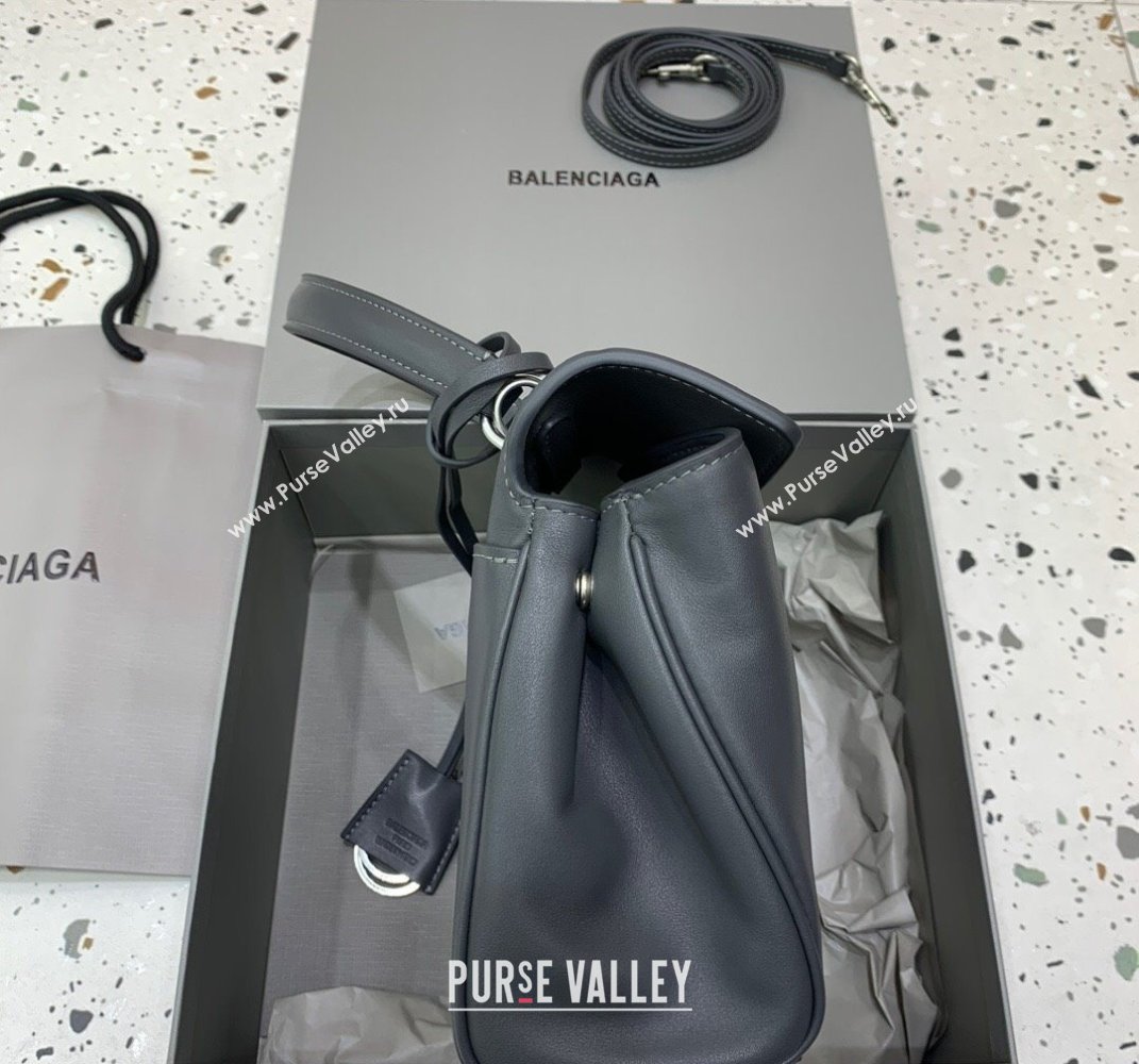 Balenciaga Rodeo Mini Handbag in smooth calfskin Grey/Silver 2024 78972 (JM-250408118)