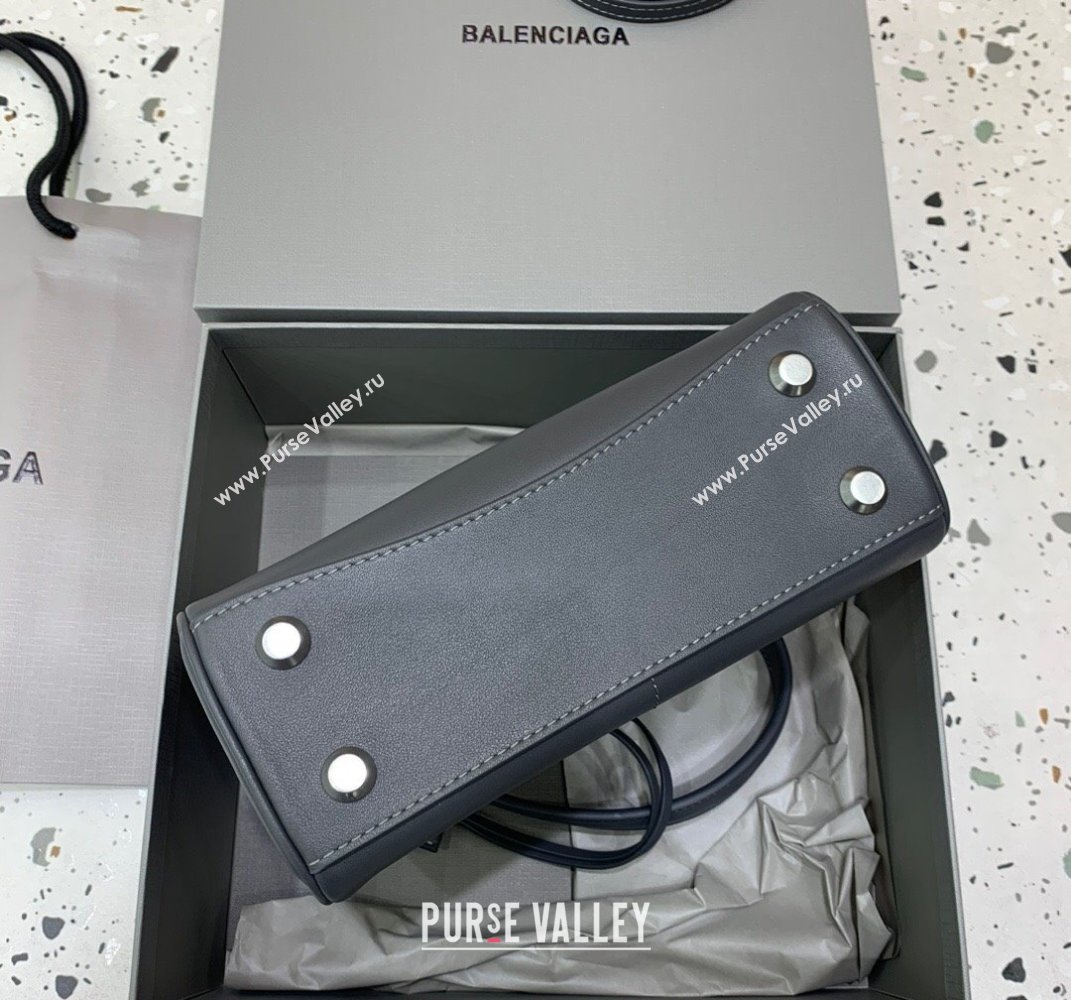 Balenciaga Rodeo Mini Handbag in smooth calfskin Grey/Silver 2024 78972 (JM-250408118)