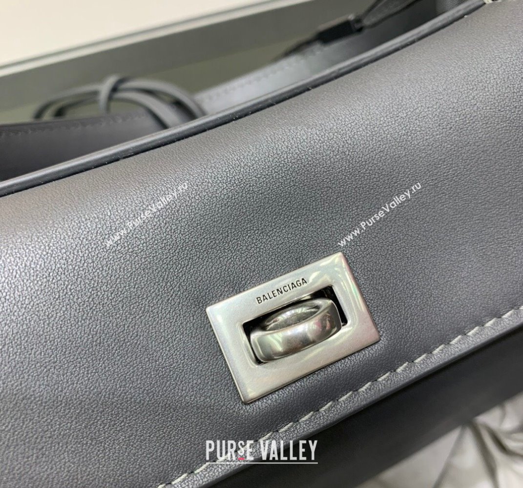 Balenciaga Rodeo Mini Handbag in smooth calfskin Grey/Silver 2024 78972 (JM-250408118)