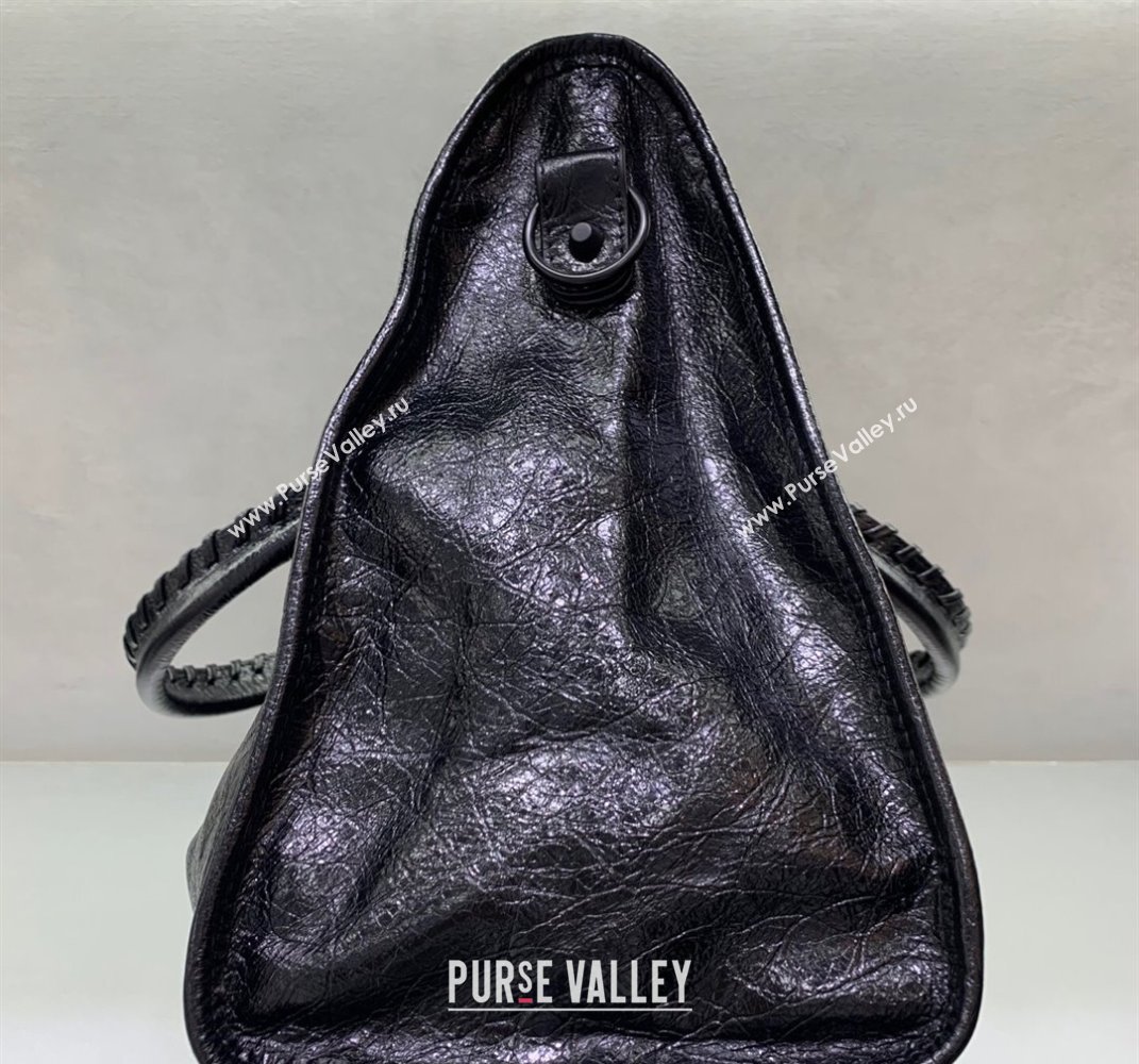 Balenciaga Le City Large Bag in Arena Storico lambskin All Black 2025 (JM-250409007)