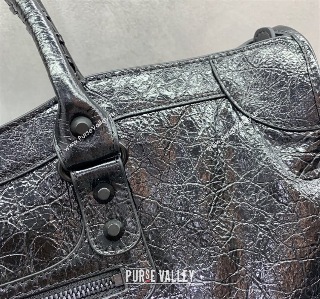 Balenciaga Le City Large Bag in Arena Storico lambskin All Black 2025 (JM-250409007)