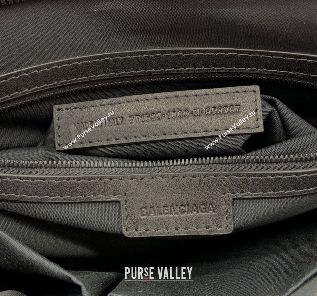 Balenciaga Le City Large Bag in Arena Storico lambskin All Black 2025 (JM-250409007)