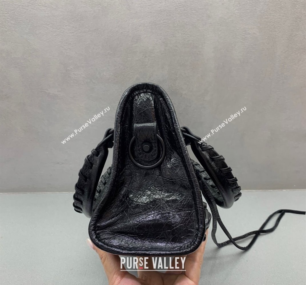 Balenciaga Le City Mini Bag in Arena Storico lambskin All Black 2025 (JM-250409010)