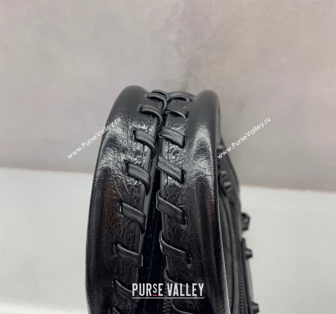 Balenciaga Le City Mini Bag in Arena Storico lambskin All Black 2025 (JM-250409010)