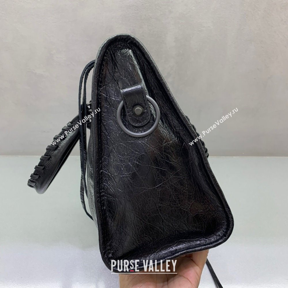 Balenciaga Le City Small Bag in Black Arena Storico lambskin, brass hardware 2025 (JM-250409016)