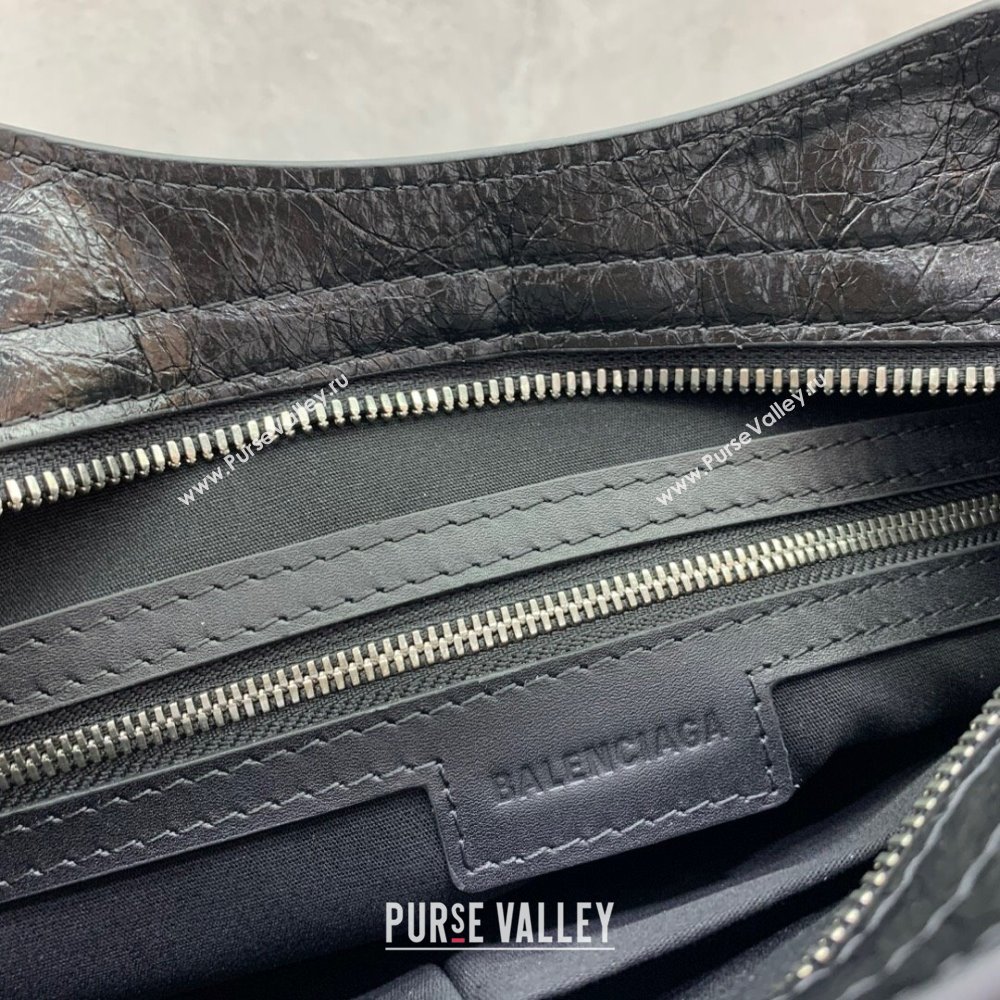 Balenciaga Le City Small Bag in Black Arena Storico lambskin, brass hardware 2025 (JM-250409016)
