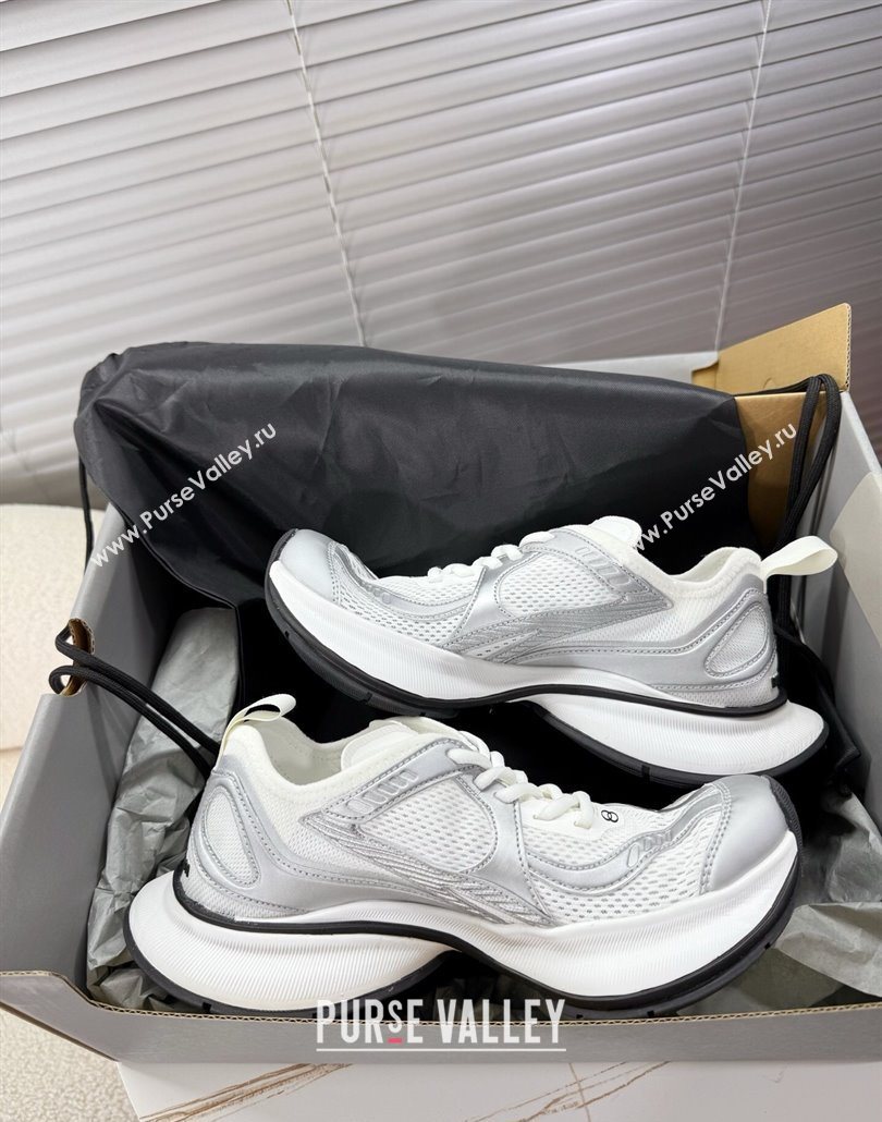 Balenciaga Circuit Sneakers in Mesh White/Silver 2025 0604 (MD-250604064)