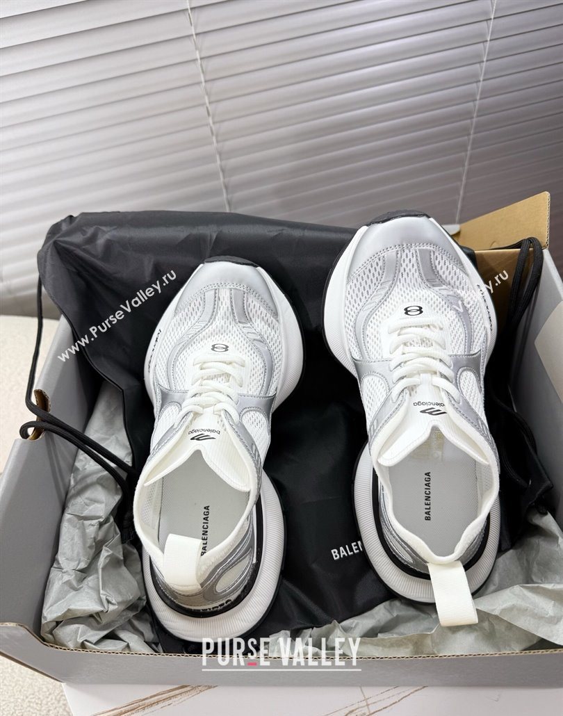 Balenciaga Circuit Sneakers in Mesh White/Silver 2025 0604 (MD-250604064)