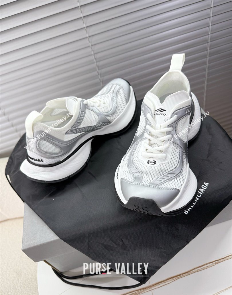 Balenciaga Circuit Sneakers in Mesh White/Silver 2025 0604 (MD-250604064)
