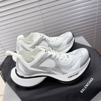Balenciaga Circuit Sneakers in Mesh White/Silver 2025 0604 (MD-250604064)