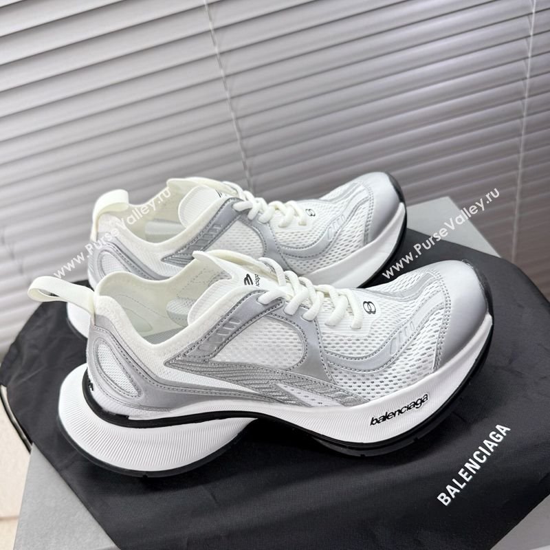 Balenciaga Circuit Sneakers in Mesh White/Silver 2025 0604 (MD-250604064)