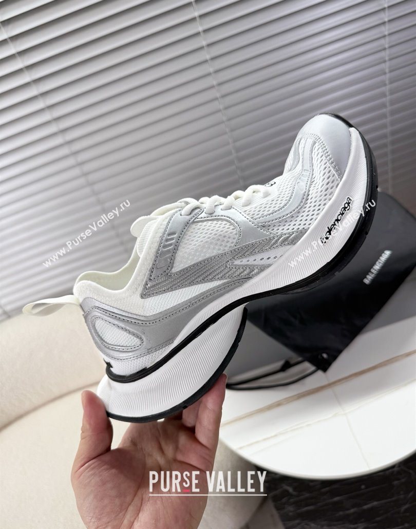Balenciaga Circuit Sneakers in Mesh White/Silver 2025 0604 (MD-250604064)