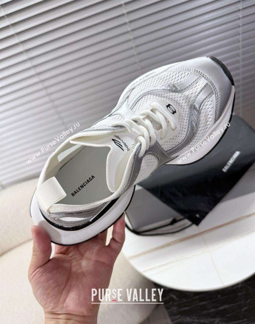 Balenciaga Circuit Sneakers in Mesh White/Silver 2025 0604 (MD-250604064)
