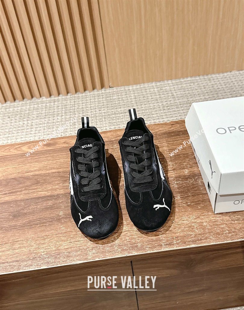 Puma x Balenciaga Winter 25 Runway Sneakers in Suede Black 2025 (HQG-250604067)