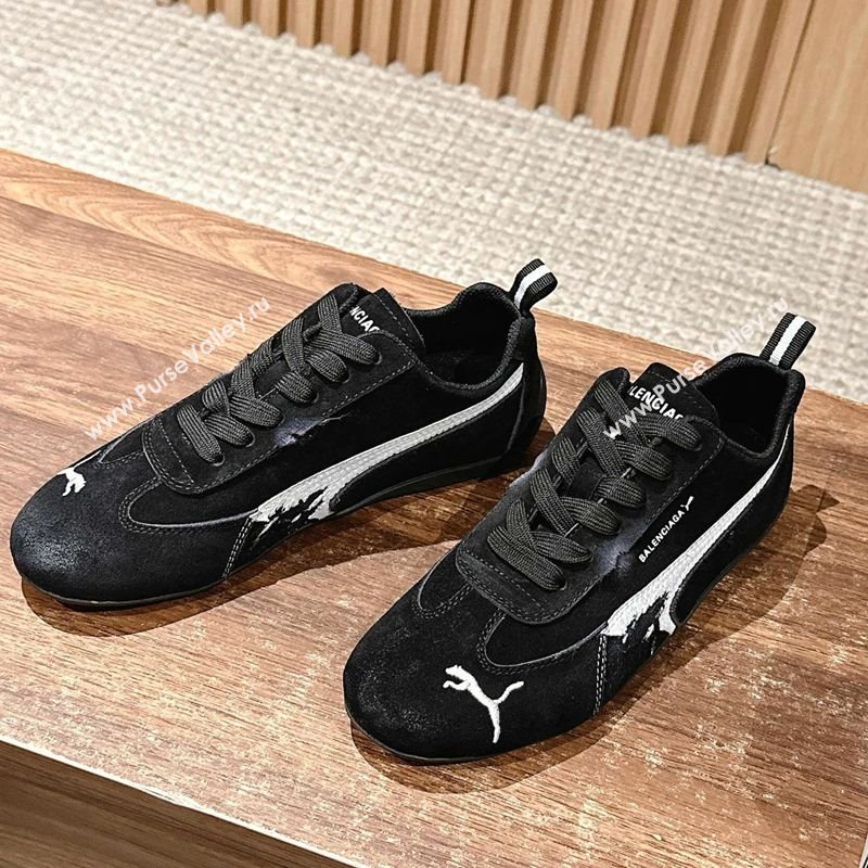 Puma x Balenciaga Winter 25 Runway Sneakers in Suede Black 2025 (HQG-250604067)