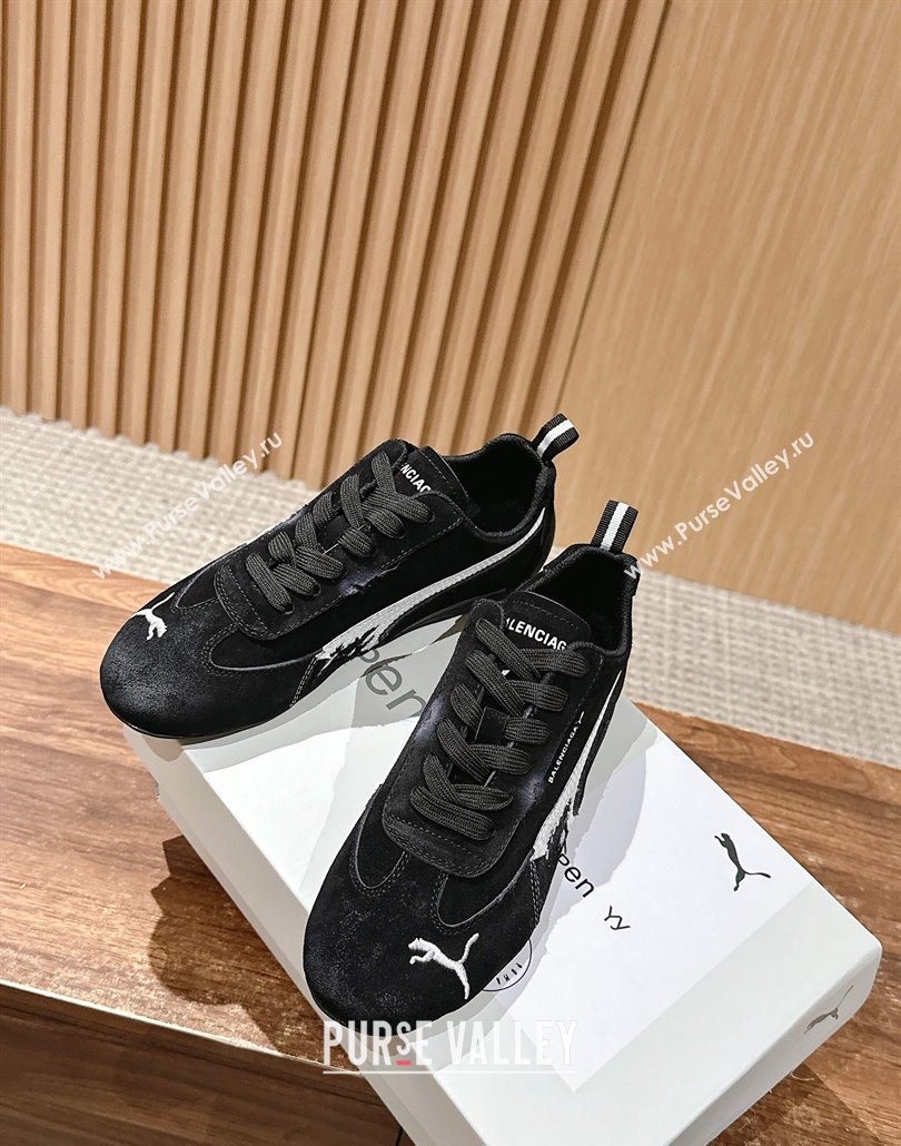 Puma x Balenciaga Winter 25 Runway Sneakers in Suede Black 2025 (HQG-250604067)