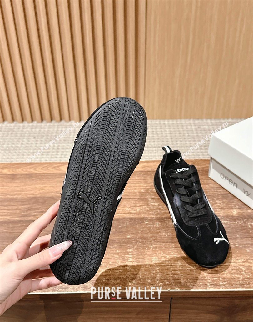 Puma x Balenciaga Winter 25 Runway Sneakers in Suede Black 2025 (HQG-250604067)