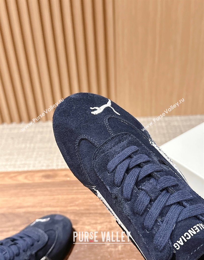 Puma x Balenciaga Winter 25 Runway Sneakers in Suede Blue 2025 (HQG-250604068)