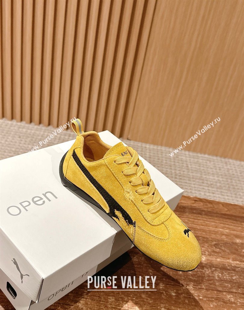 Puma x Balenciaga Winter 25 Runway Sneakers in Suede Yellow 2025 (HQG-250604069)