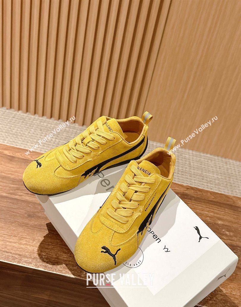 Puma x Balenciaga Winter 25 Runway Sneakers in Suede Yellow 2025 (HQG-250604069)