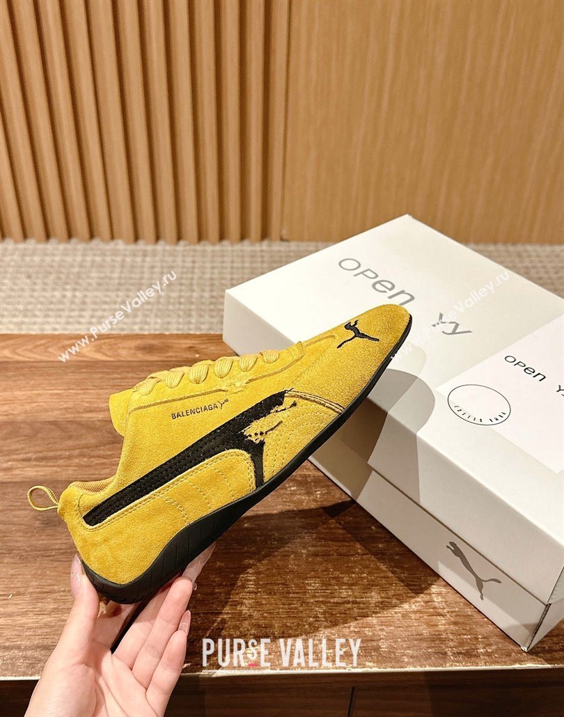 Puma x Balenciaga Winter 25 Runway Sneakers in Suede Yellow 2025 (HQG-250604069)