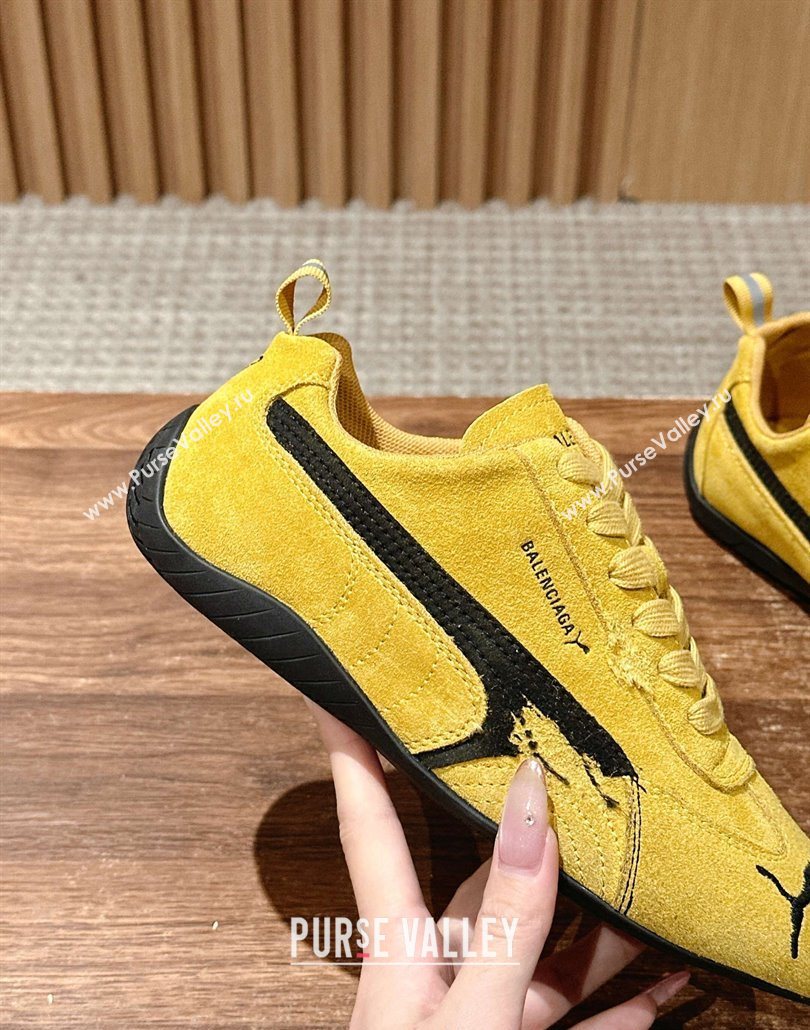 Puma x Balenciaga Winter 25 Runway Sneakers in Suede Yellow 2025 (HQG-250604069)