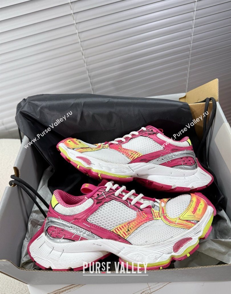 Balenciaga Stapler Sneakers in Mesh Pink/White 2025 0604 (MD-250604057)