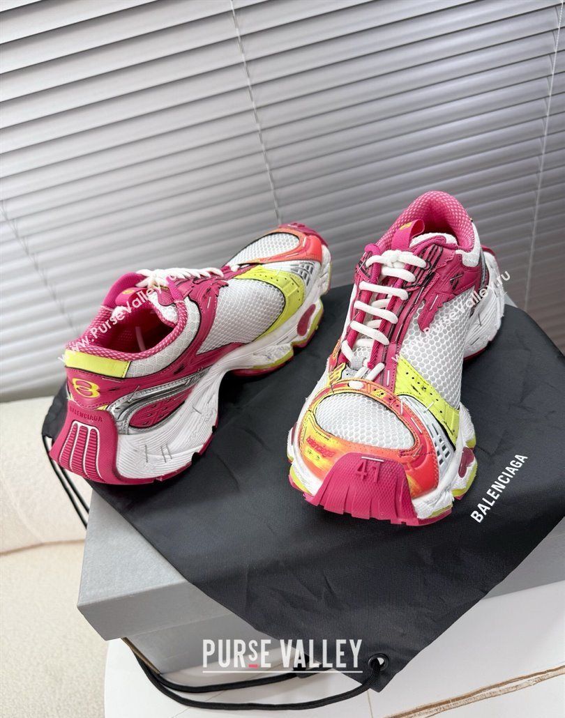 Balenciaga Stapler Sneakers in Mesh Pink/White 2025 0604 (MD-250604057)