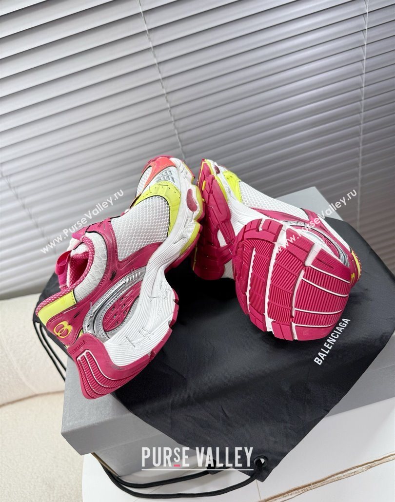 Balenciaga Stapler Sneakers in Mesh Pink/White 2025 0604 (MD-250604057)