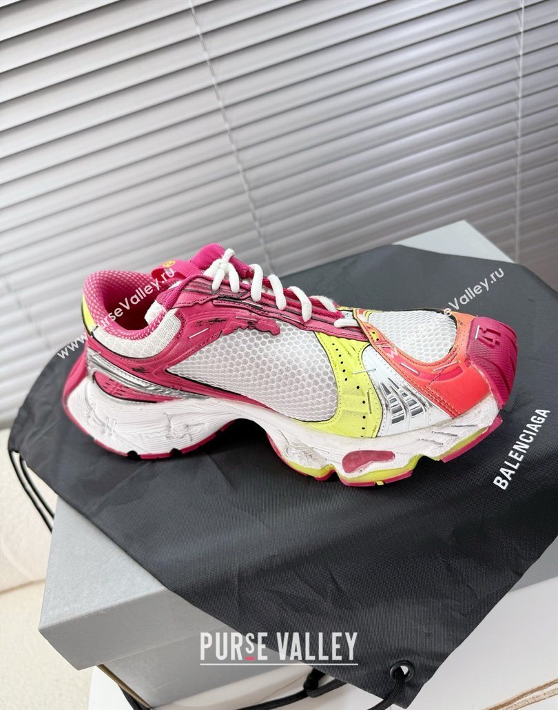 Balenciaga Stapler Sneakers in Mesh Pink/White 2025 0604 (MD-250604057)