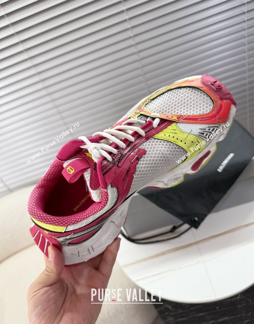 Balenciaga Stapler Sneakers in Mesh Pink/White 2025 0604 (MD-250604057)