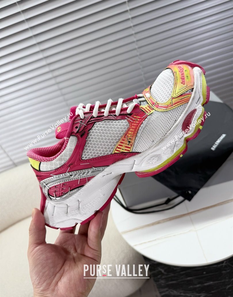 Balenciaga Stapler Sneakers in Mesh Pink/White 2025 0604 (MD-250604057)